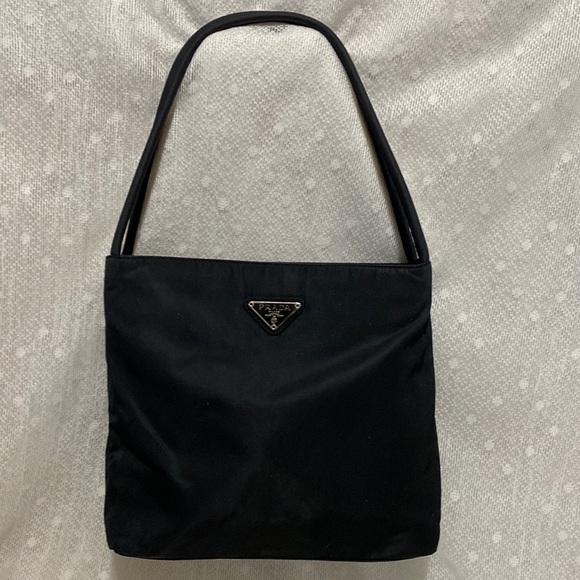 Prada Handbags - Prada Black Tessuto Nylon Shoulder Bag